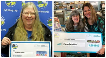 Cheryl Murray and Pamela Miles were lucky $1 million lottery winners.