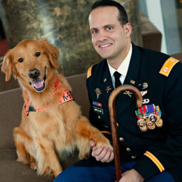 Capt. Luis Montalvan and his dog, Tuesday, will give a talk in Northvale Sunday at Books & Greetings.