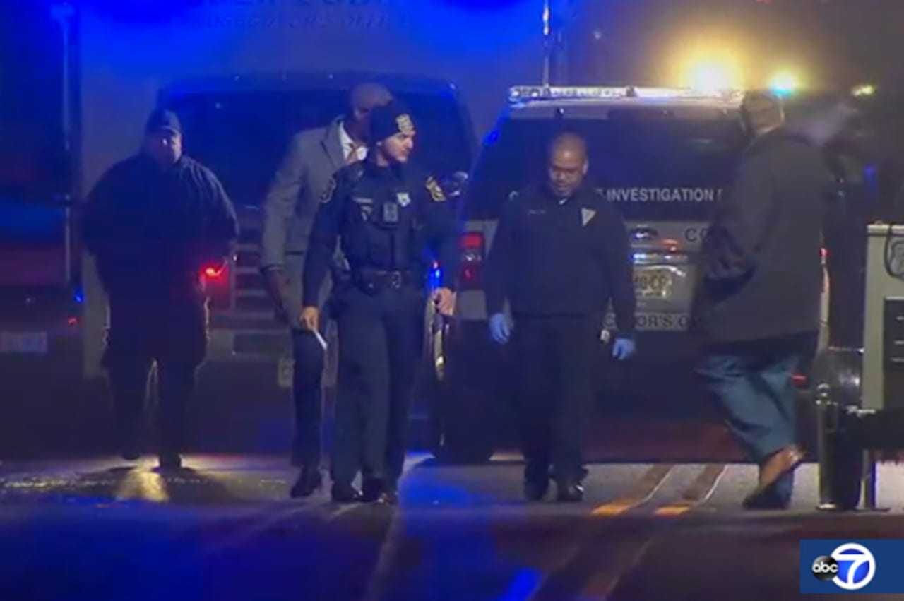 Police shut down South 8th Street between 11th and 12th avenues in Newark after the shooting.