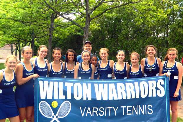 The Wilton High School girls varsity tennis team were crowned the champions of this year's Class M state tournament.