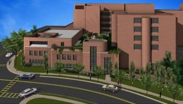 An artist's rendering of the Eastchester hospital addition.