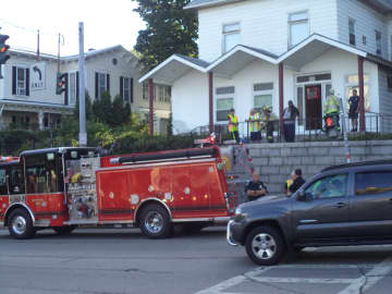 Ossining firefighters responded to a fire at an apartment building Wednesday morning. 