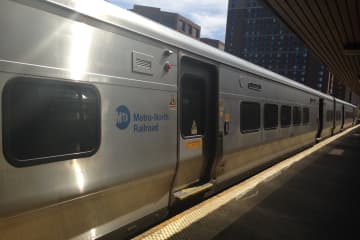 A woman is injured after being pushed in front of a Metro-North train in White Plains, according to a report.