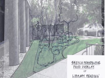 This is what the proposed reading garden will look like at the Tuckahoe Public Library.