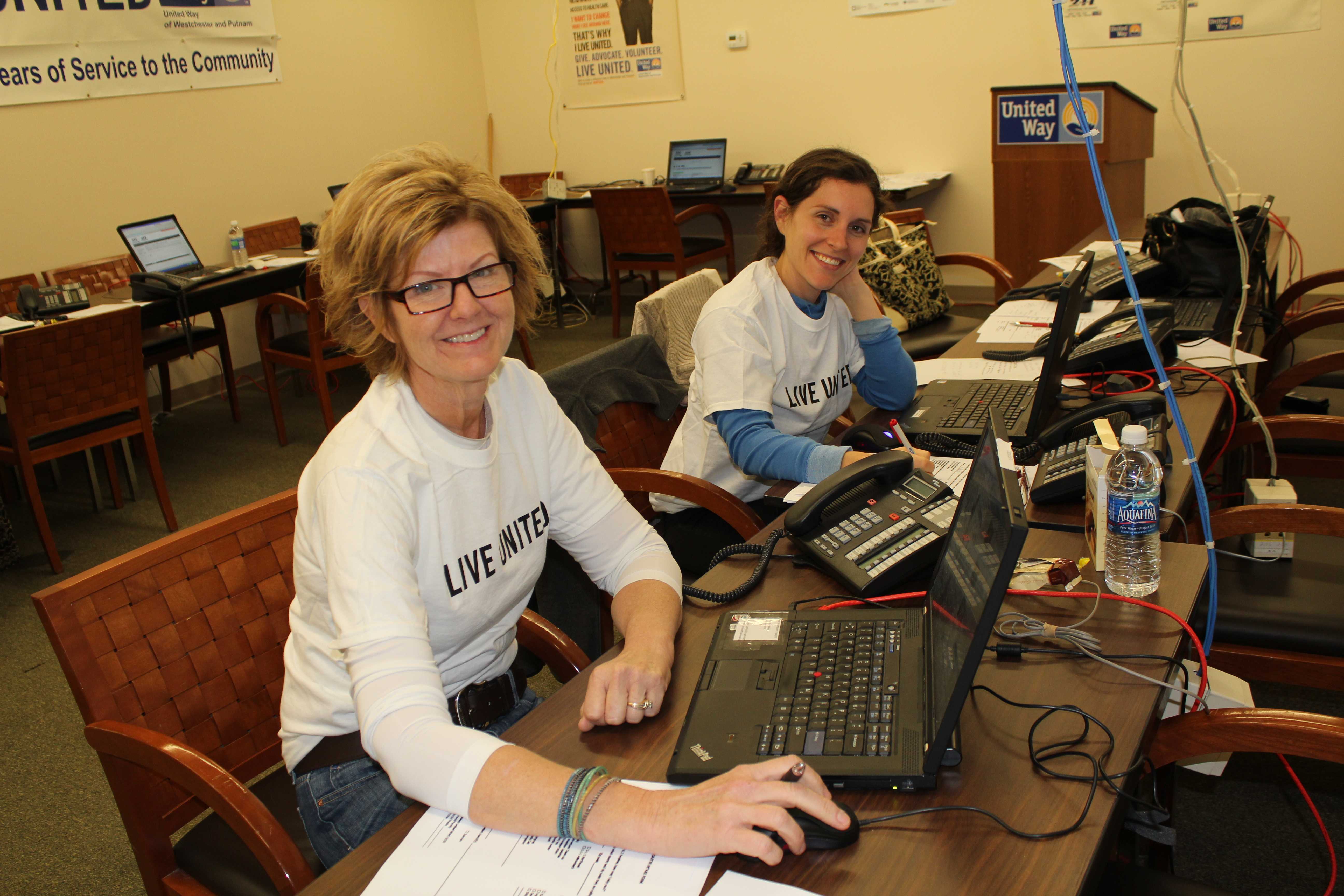 Volunteers for United Way of Westchester and Putnam's 2-1-1 helpline help field hundreds of calls daily.