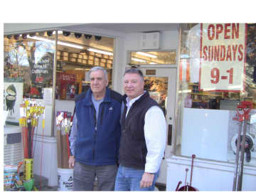 Joe DiPietro Sr., left, and Joe DiPietro Jr. own Chubby's Hardware in Pound Ridge.