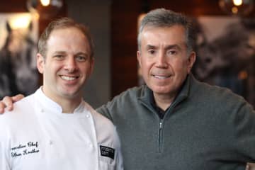 Chef Ethan Kostbar and owner Nick Livanos.