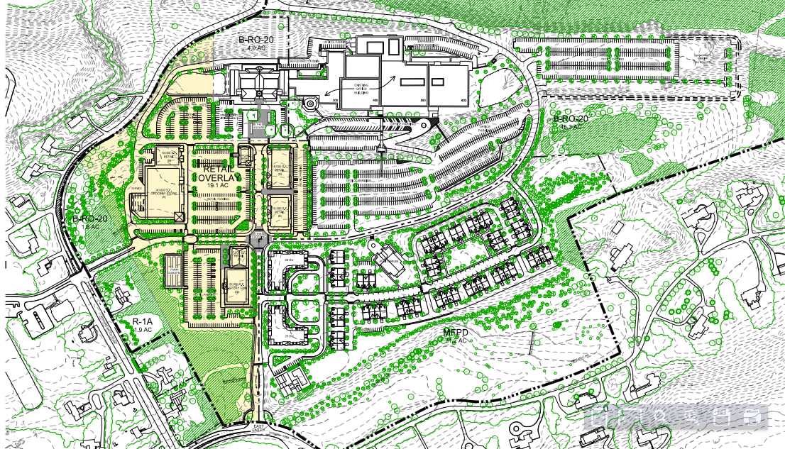A screen shot of the latest Preliminary Development Concept Plan for Chappaqua Crossing, which is available on the New Castle website.