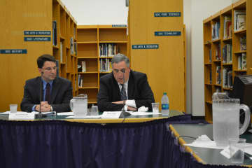Left to right: Scott Posner and William Rifkin, who won two Katonah-Lewisboro school board seats.