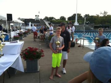 A busy two weeks with High Point trophies in two county and conference swim meets for Eastchester's Ryan Maierle.