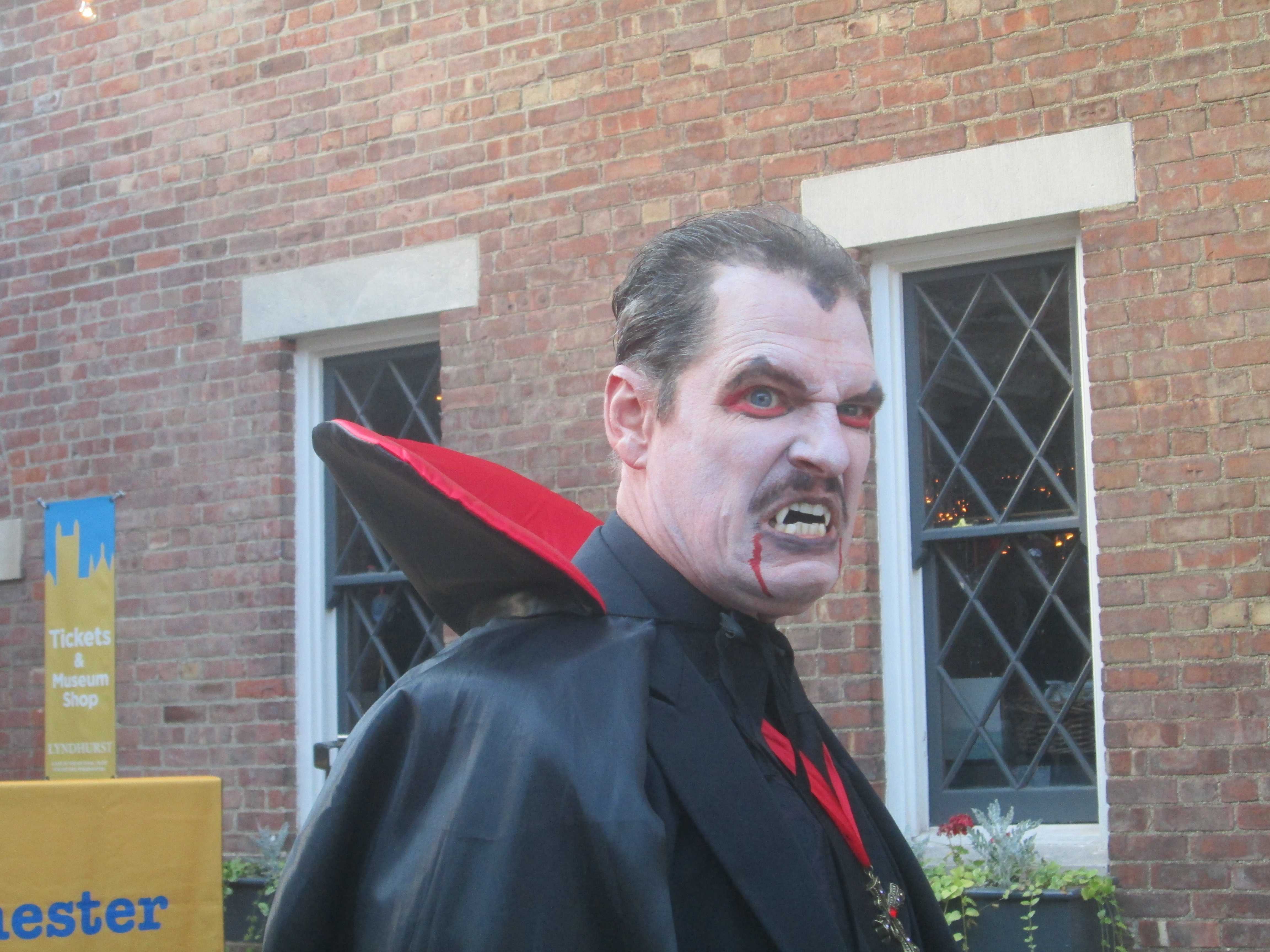 A vampire was on hand at Lyndhurst in Tarrytown.