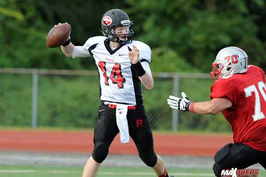 Rye quarterback Andrew Livingston leads his team into Saturday's game against Somers in the Class A semifinals.