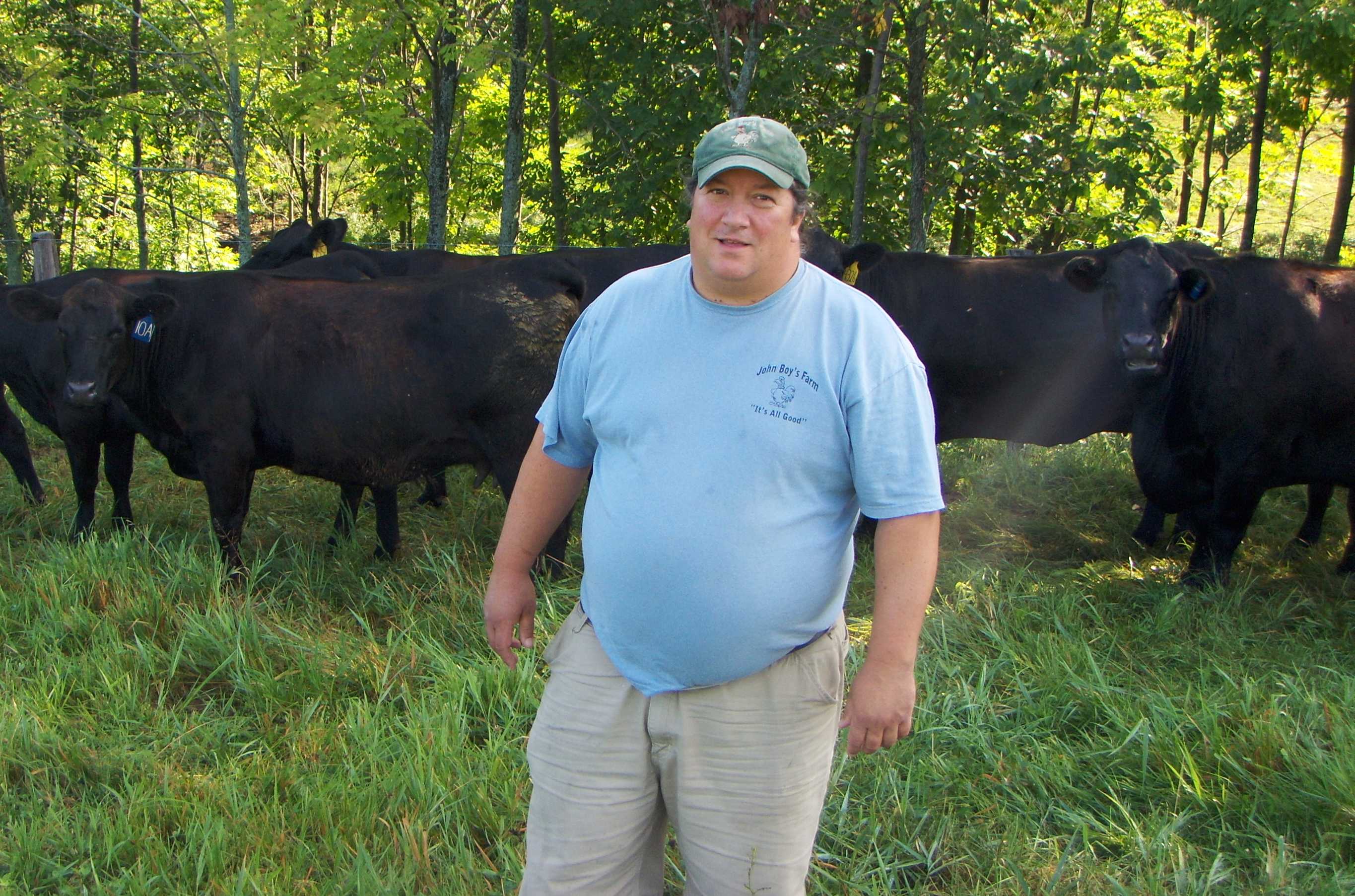 John Ubaldo at his Cambridge farm.