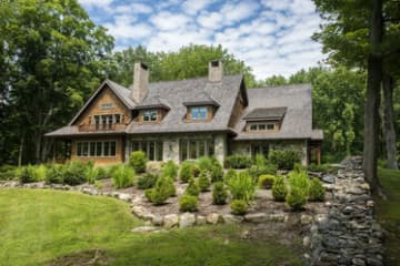 This house at 61 Pound Ridge Road in Pound Ridge is open for viewing on Sunday.