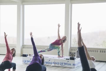 Neva Goldstein and Lela Damico were expert yoga masters who led the program.
