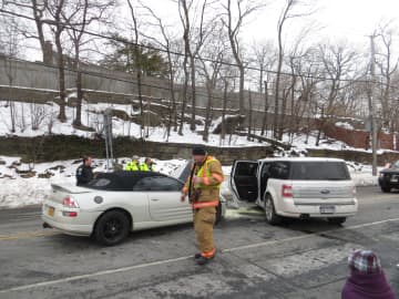 Rye police and firefighters were called to the scene of this two-car crash about 3:40 p.m. Thursday.