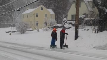 Two Hommocks Middle School students went to work on their snow day off Thursday.