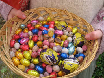 Chocolate eggs are a traditional Easter treat.