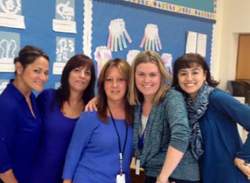 Eastchester teachers and students wore blue in honor of Autisum Awareness Month.