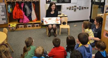 State Rep. Gail Lavielle (R-143) recently read to children attending the preschool at Norwalk Community College.