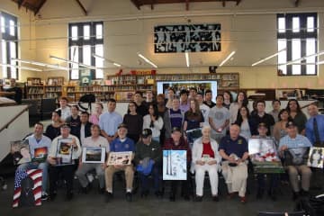 Ossining High School students created artwork to honor the experience of local Vietnam War veterans. 