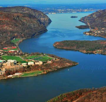 The Hudson River in the area of West Point.