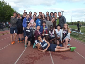 The French-American School of New York's spring track and field team.
