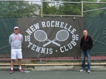 Director of Tennis Instruction Juan Rios and New Rochelle Tennis Club owner Mike Aronstein continue to develop the sport in the city.