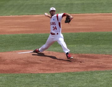 Brandon Serio, a senior pitcher for SUNY Cortland and graduate of Fox Lane High School in Bedford, led the Red Dragons to their first-ever College World Series win in May.