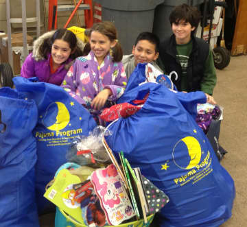 Students at W.E. Cottle Elementary School in Tuckahoe collected pajamas for homeless children.