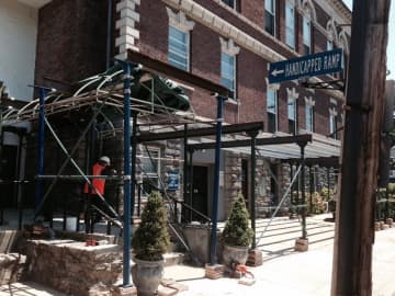 The Town Hall Restoration Project has already begun in the Village of Irvington.
