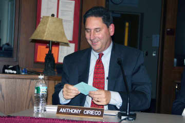 Anthony Cirieco's seat on the Board of Education will be vacant when he joins the Somers Town Board in January.