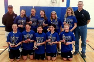 The Wilton seventh-grade girls basketball team won its division of the Fairfield County Basketball League playoffs last weekend. 