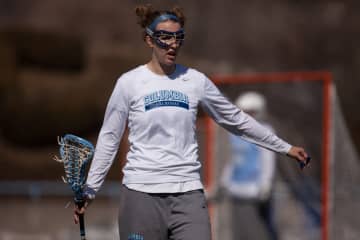Wilton's Kacie Johnson set the record for most goals scored in a career in a recent game at Columbia University.
