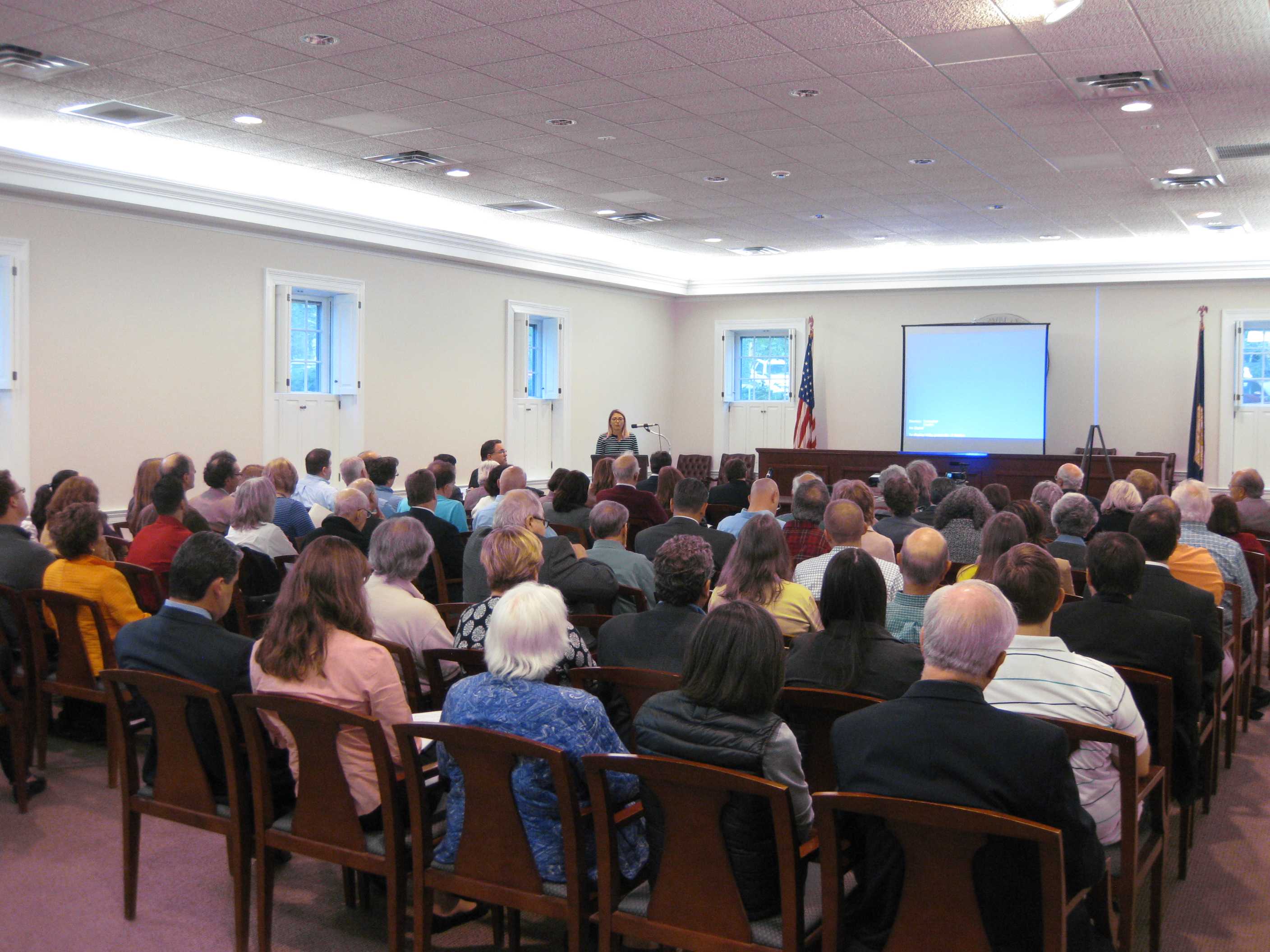 More than 100 Westchester County residents packed Bedford Town Court House Wednesday night.