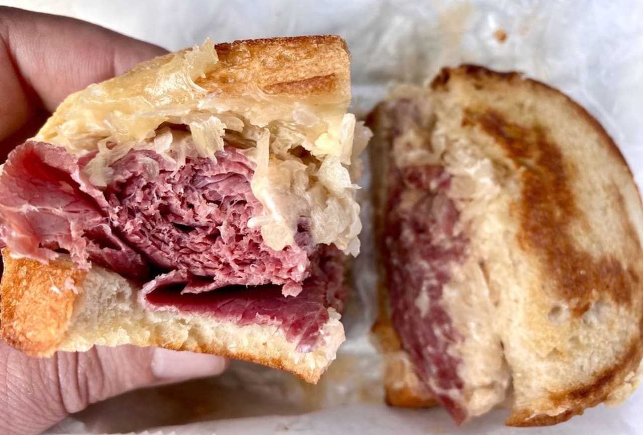 The corned beef sandwich.