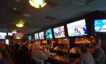Oliver's in Katonah offers 12 state-of-the-art TV's.