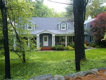 The home at 229 Upper Shad Road in Pound Ridge is now available for rent through William Raveis agent Joan Keating.