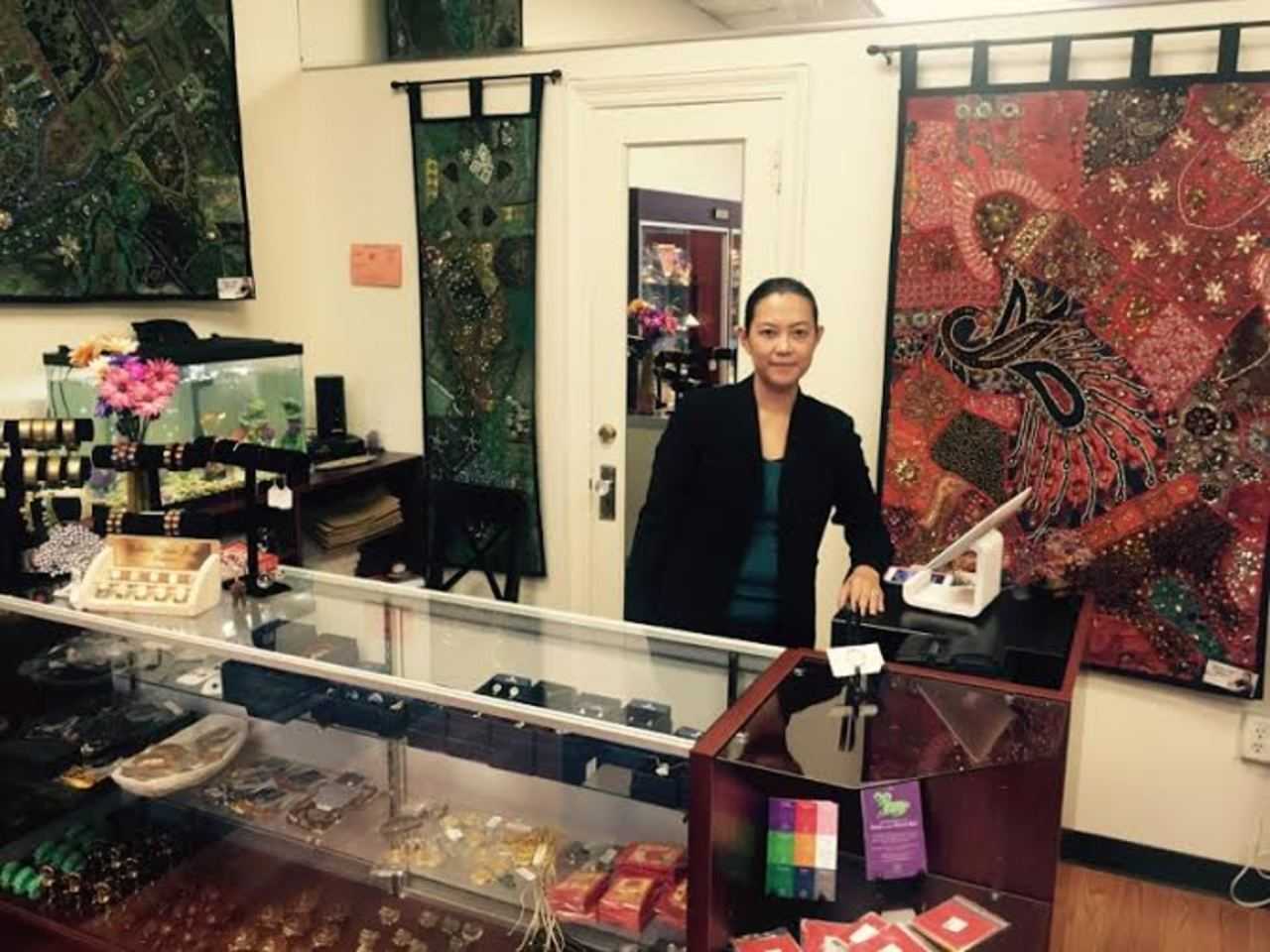 Pelham resident Kris Sujica in the Larchmont store she runs with her husband.