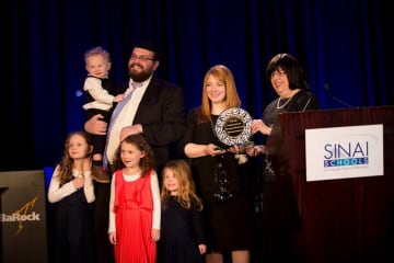 On Feb. 8, 2015, Sinai Schools honored Holy Name Medical Center with the Community Partnership Award at its annual benefit dinner. 