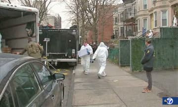 Federal agents seizing PPE in Brooklyn.