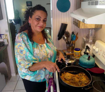 Virginia Vaccaro cooks up madeira chicken.