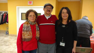 Maureen Casey, Father Tull and his sister Sonia Tull reunited in Eastchester.