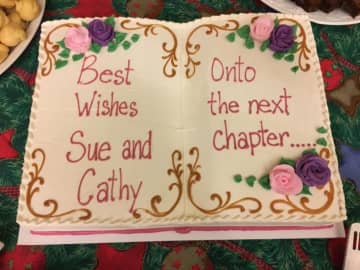 The Lewisboro Library bids farewell to two staffers: Head of Circulation Sue Hamilton  and Children's Librarian Cathy Lim.