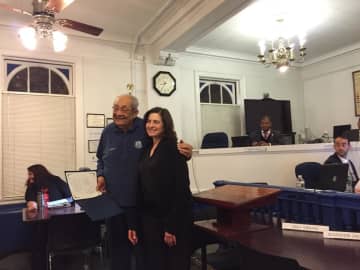 Dee Ann Ipp with Teaneck Councilman Henry Pruitt.