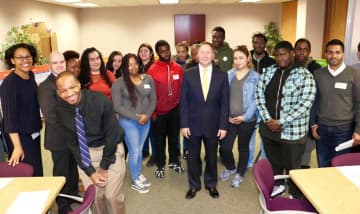 County Executive Rob Astorino with the first training class of the newly expanded ‘Jobs Waiting’ program, now serving more job seekers and more industries, at the launch on May 1.
