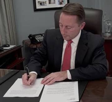 Westchester County Executive Rob Astorino vetoed a Board of Legislators budget that included a 2 percent tax hike on Monday.