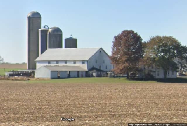 The farm where the silo collapsed in Lebanon County on Saturday, April 27, authorities say.&nbsp;