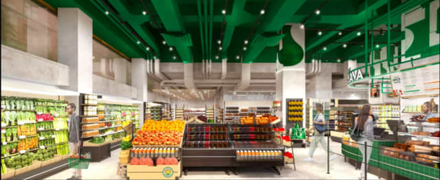 <p>A rendering of the entrance to the Whole Foods small-format stores.</p>