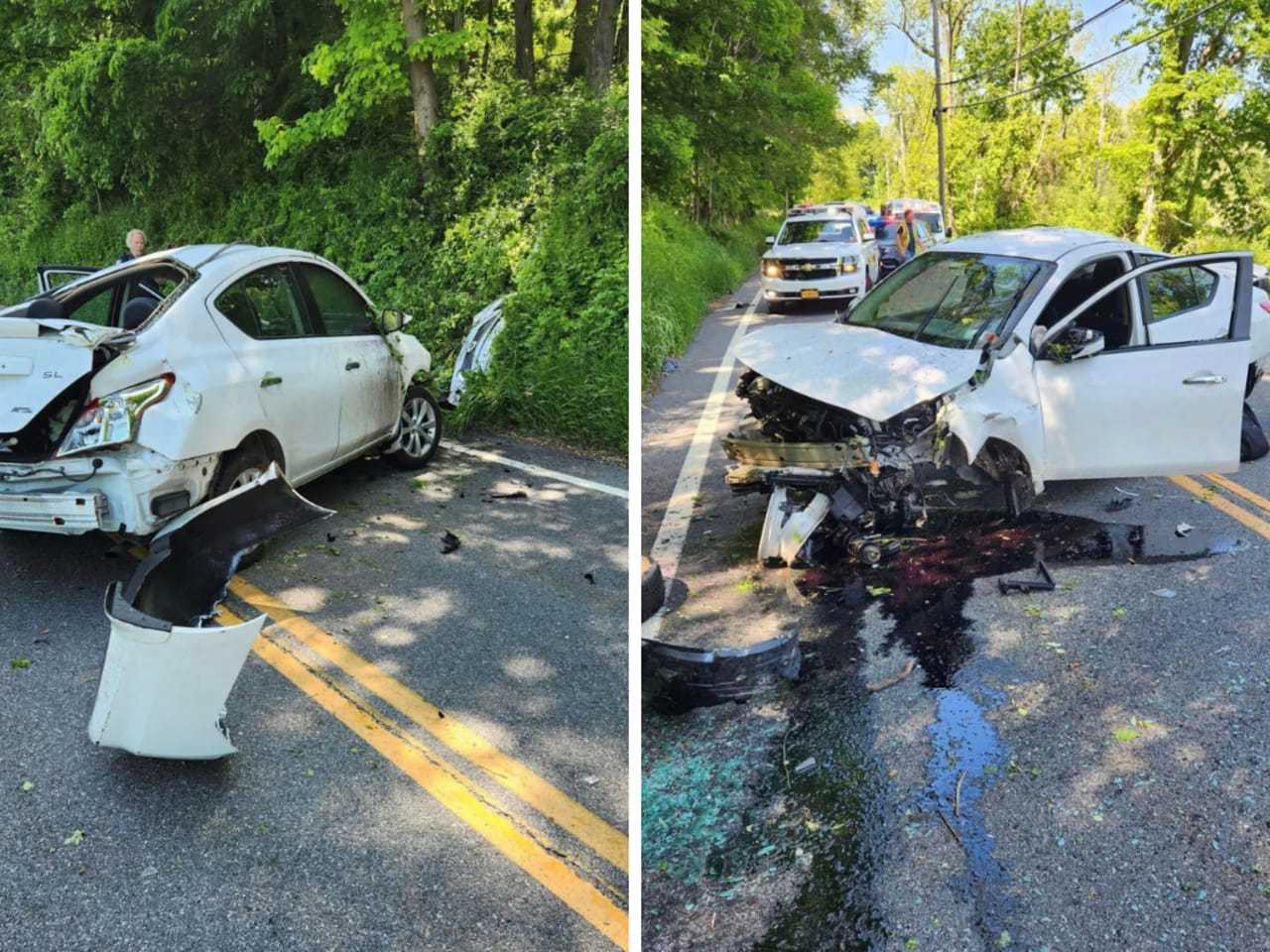 A vehicle rollover left Route 139 in Somers closed and one person hospitalized.